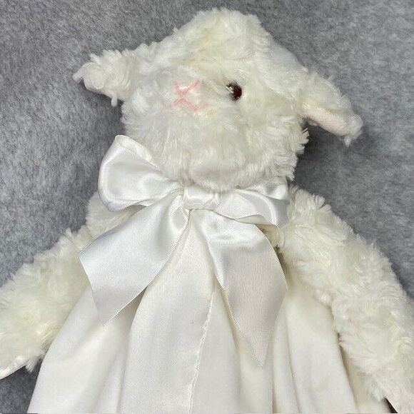 Bearington Baby Teddy Bear Plush Large Lovey Security Blanket White Embroidered - Picture 4 of 12